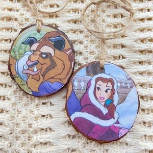 Disney Christmas Ornament set Beauty and the Beast
